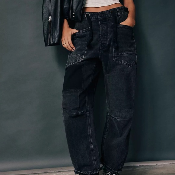 FREE PEOPLE MOXI BARREL JEANS - Picture 4 of 4